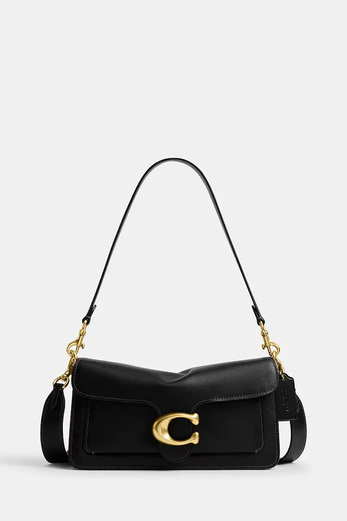 Coach чанта crossbody дамска от кожа Tabby 26 in Soft Grain Leather черна CCX04