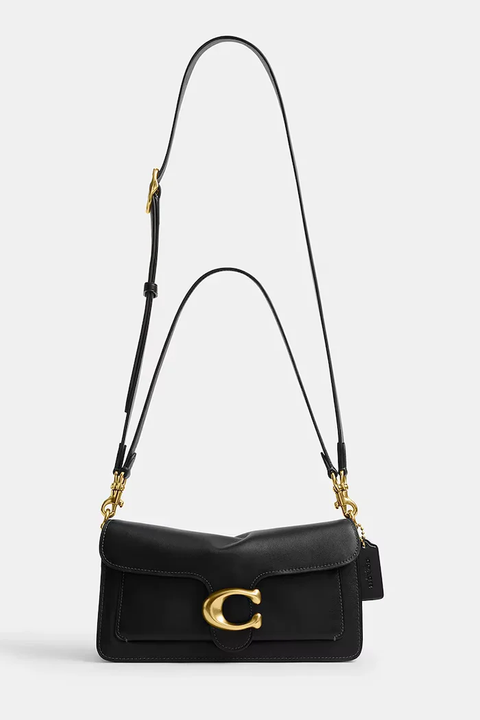 Coach чанта crossbody дамска от кожа Tabby 26 in Soft Grain Leather черна CCX04