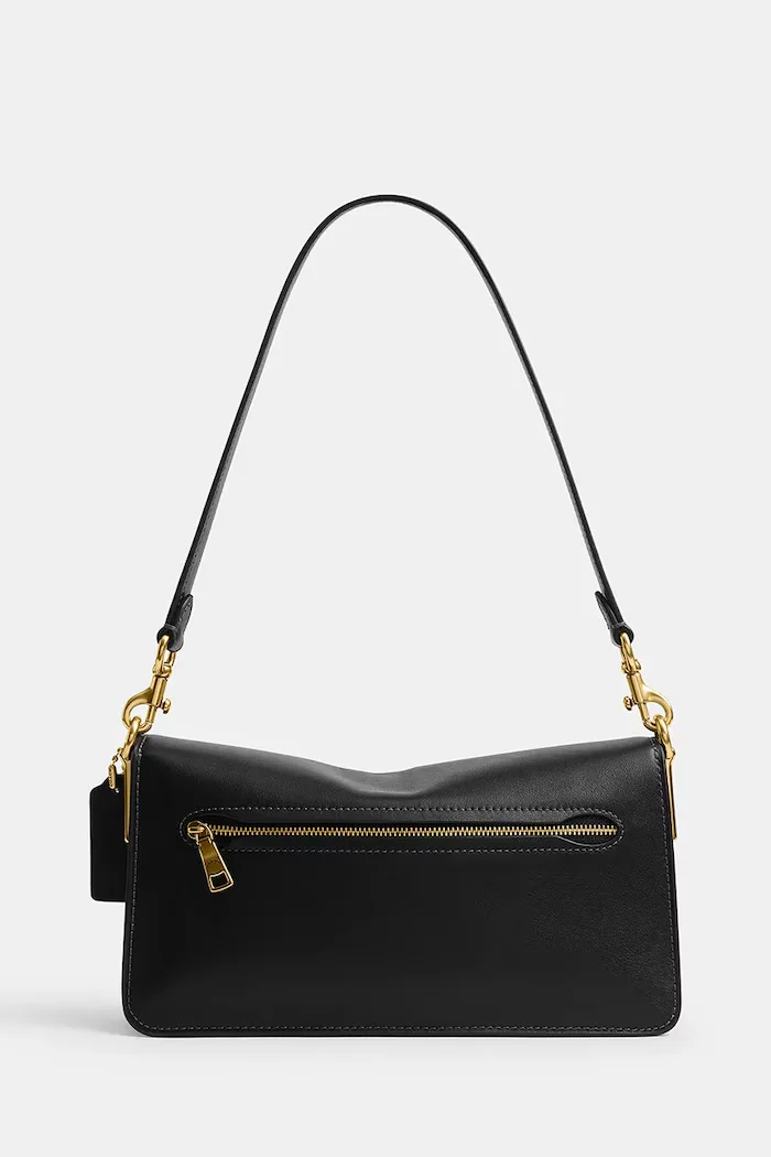 Coach чанта crossbody дамска от кожа Tabby 26 in Soft Grain Leather черна CCX04