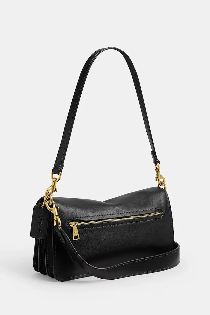 Coach чанта crossbody дамска от кожа Tabby 26 in Soft Grain Leather черна CCX04
