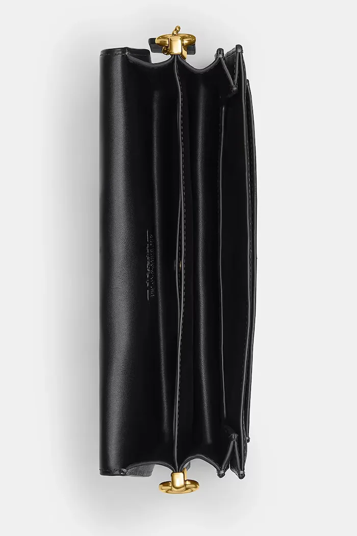 Coach чанта crossbody дамска от кожа Tabby 26 in Soft Grain Leather черна CCX04