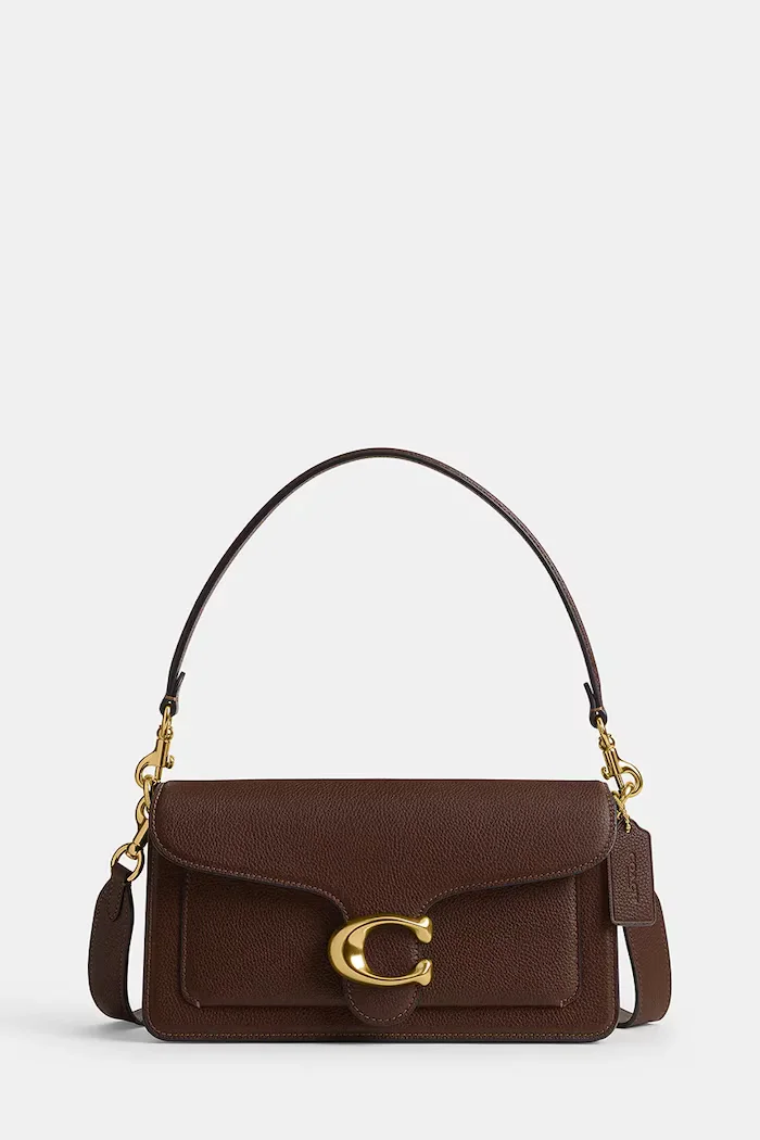 Coach чанта crossbody дамска от кожа Tabby 26 кафява CH857