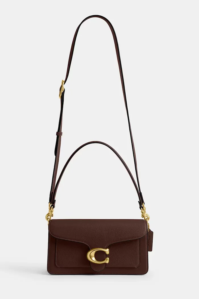 Coach чанта crossbody дамска от кожа Tabby 26 кафява CH857