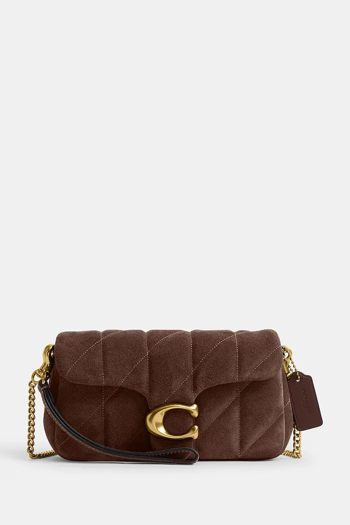 Coach чанта crossbody дамска от кожа Tabby Chain Crossbody 19 кафява CCD85