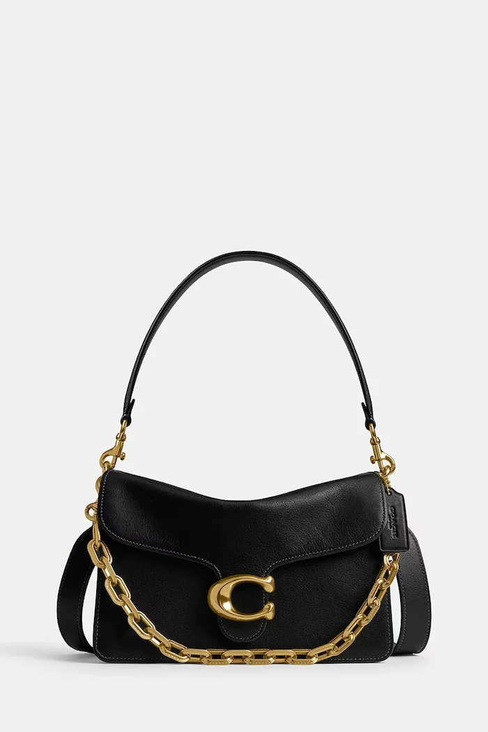 Coach чанта crossbody дамска от кожа TABBY черна CY919