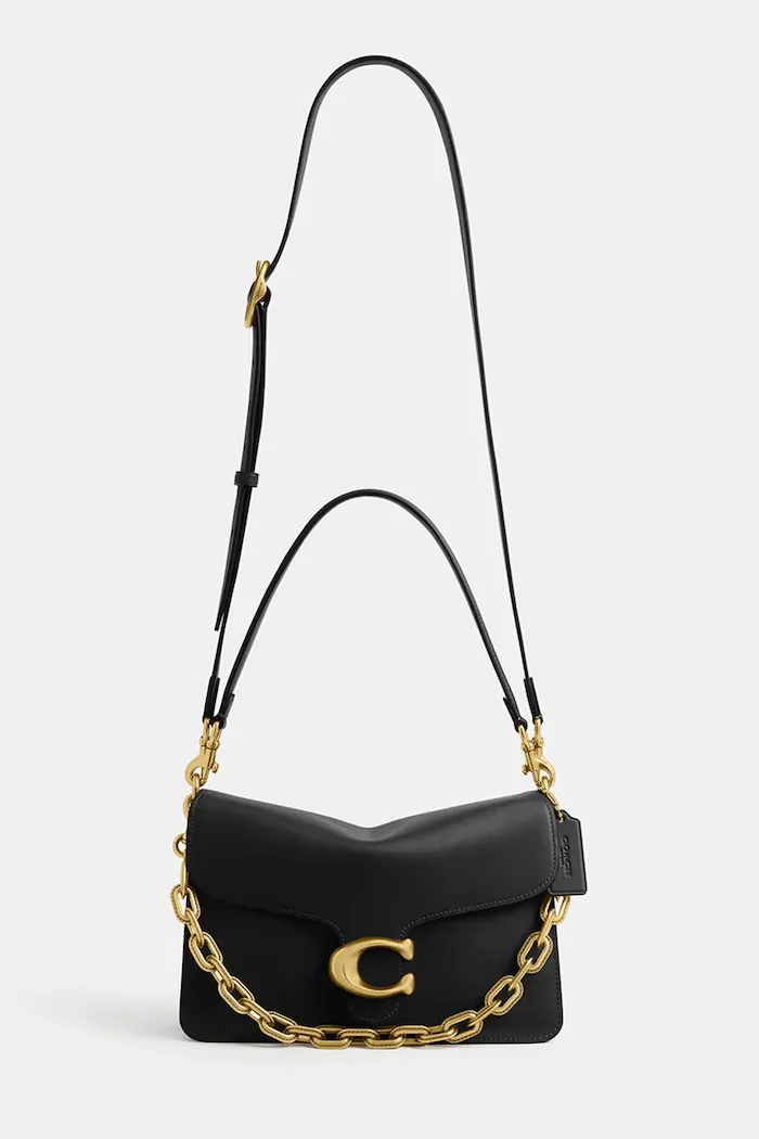 Coach чанта crossbody дамска от кожа TABBY черна CY919