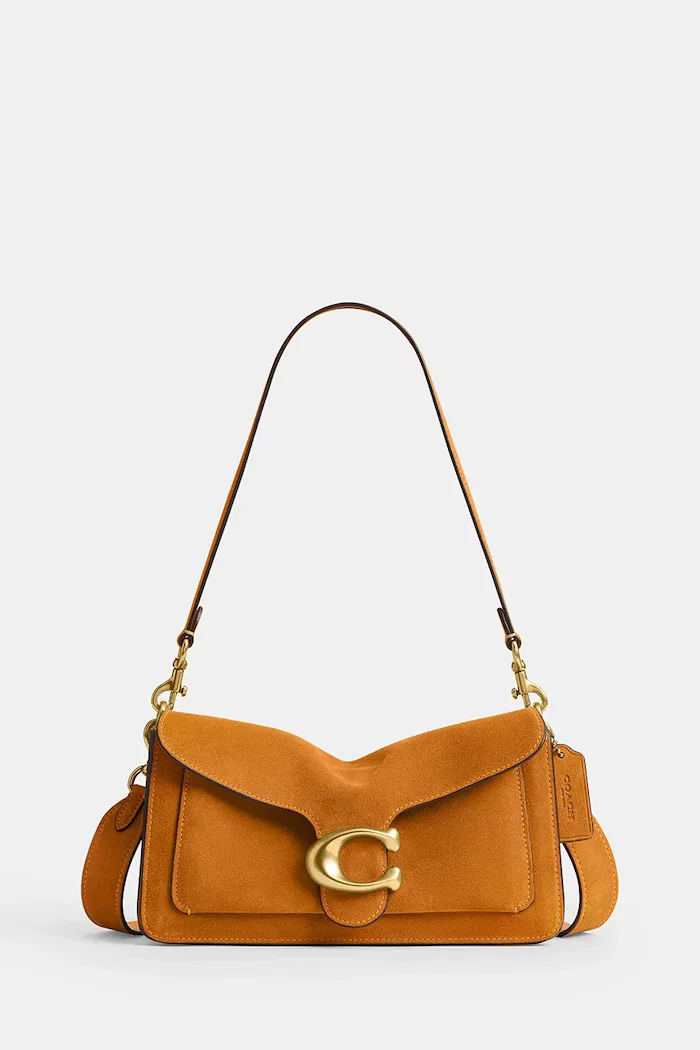 Coach чанта crossbody дамска от велур Suade Tabby Shoulder Bag 26 оранжева CEN52
