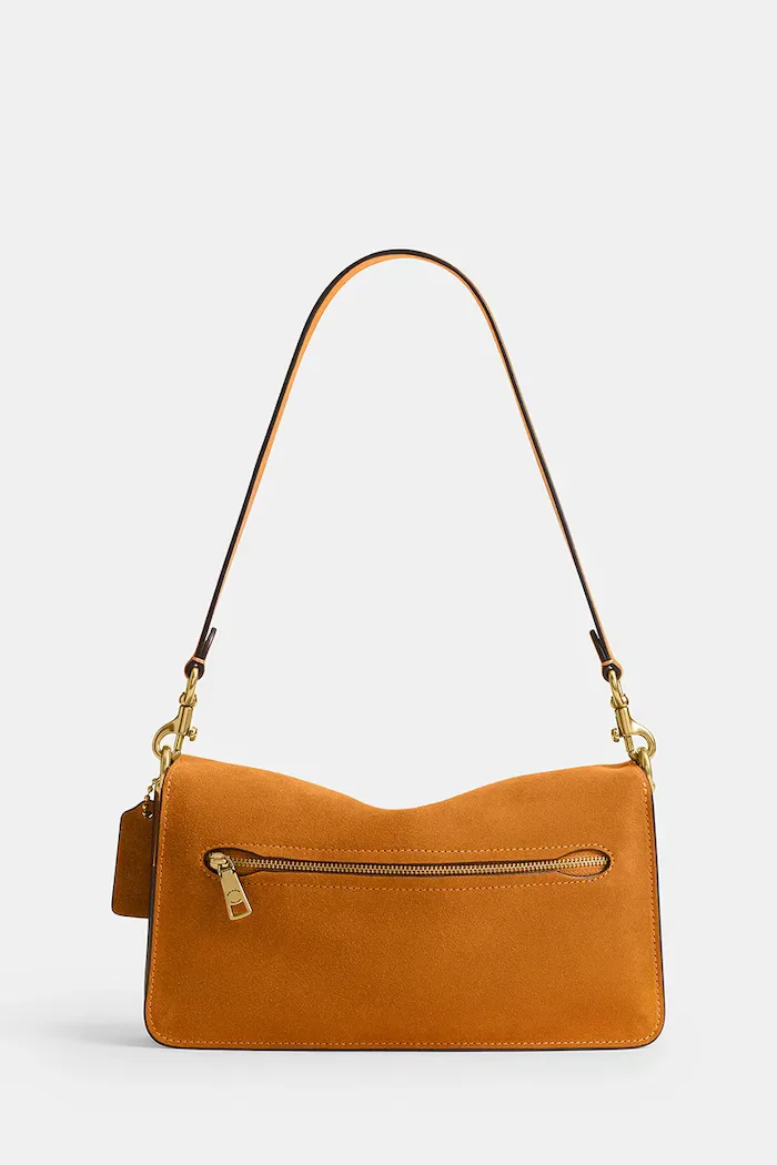 Coach чанта crossbody дамска от велур Suade Tabby Shoulder Bag 26 оранжева CEN52