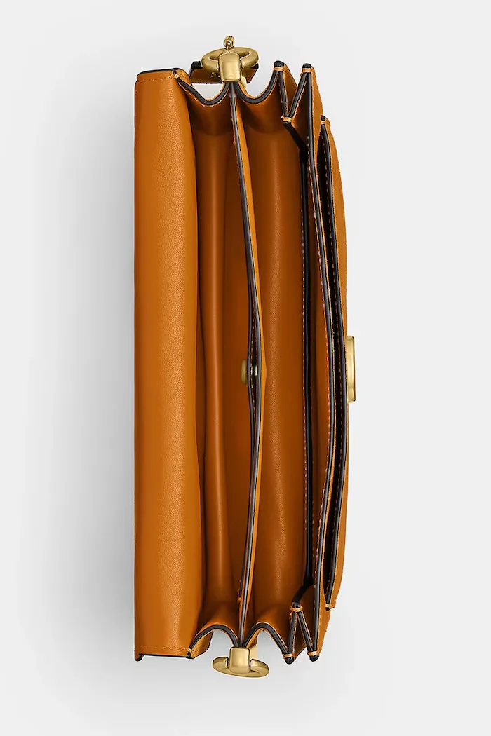 Coach чанта crossbody дамска от велур Suade Tabby Shoulder Bag 26 оранжева CEN52