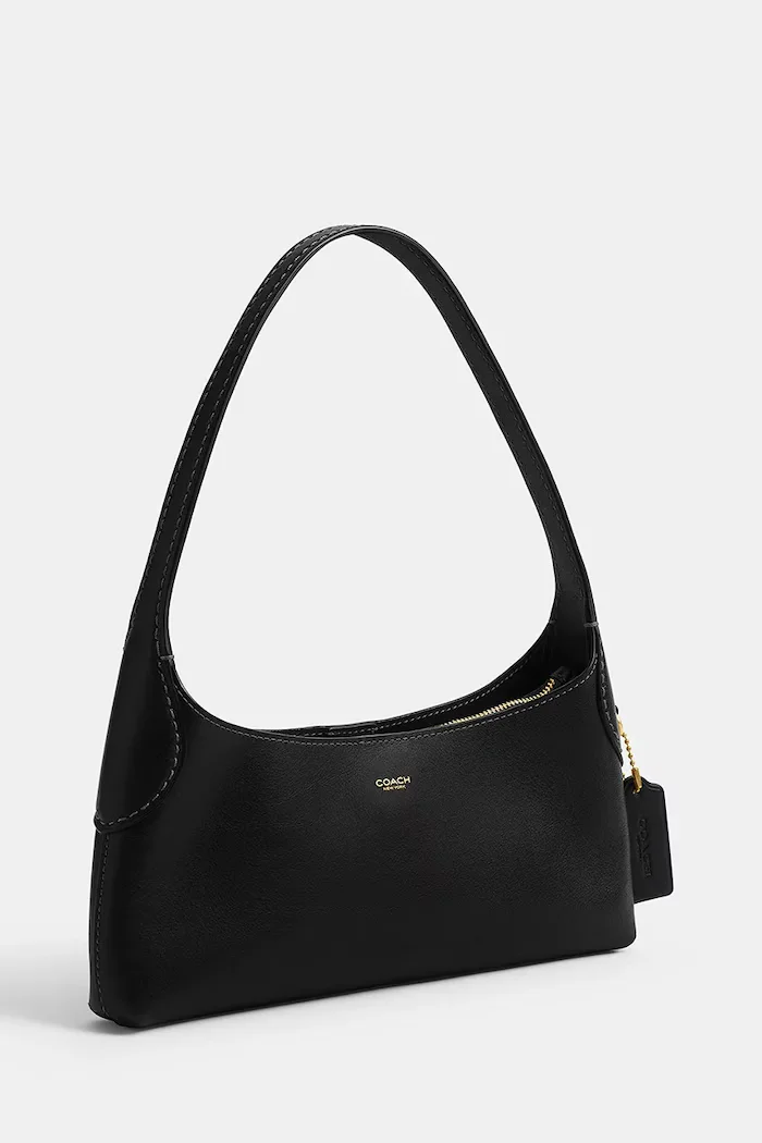 Coach чанта тип багета дамска от кожа Brooklyn Shoulder Bag 26 черна CFT34