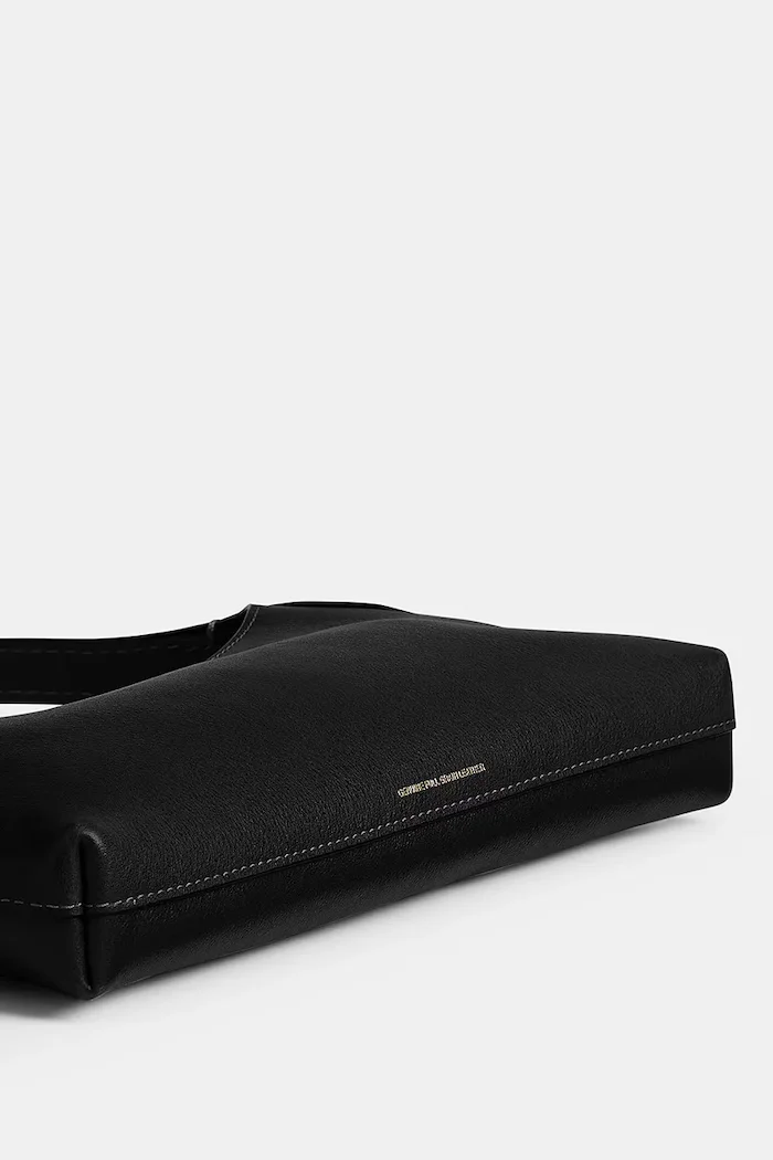 Coach чанта тип багета дамска от кожа Brooklyn Shoulder Bag 26 черна CFT34