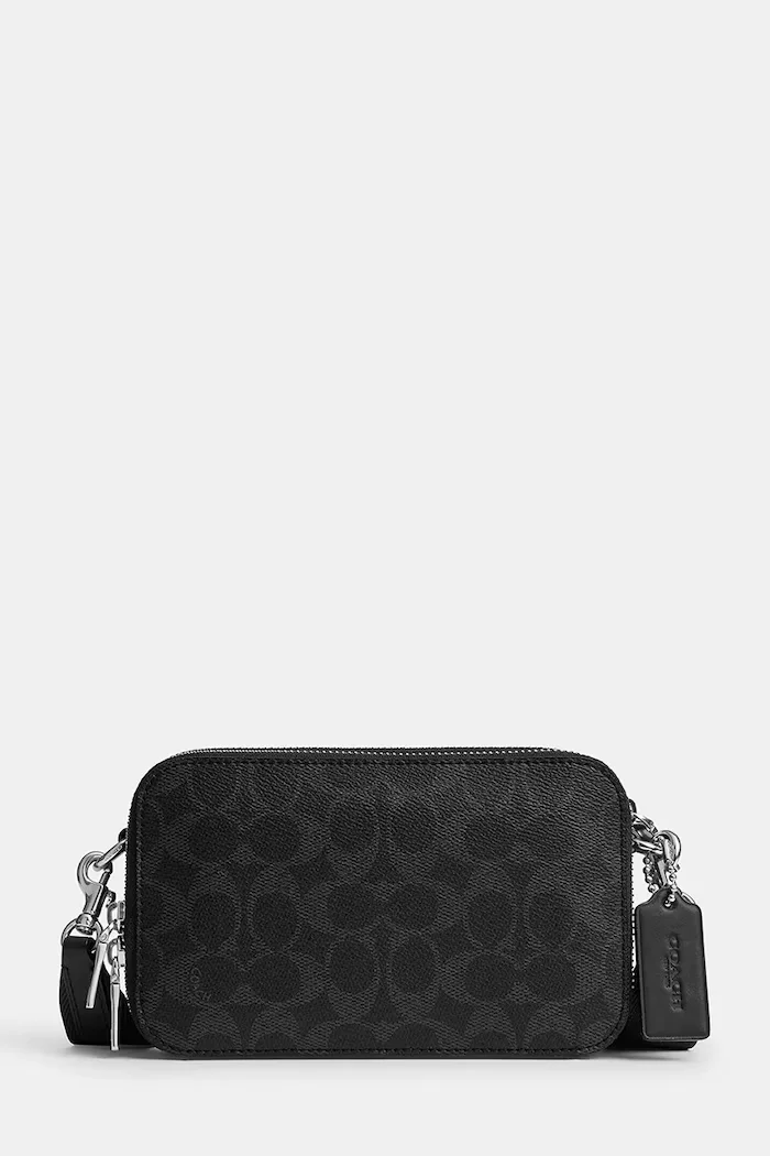 Coach чанта за кръста мъжка от кожа черна CFT68