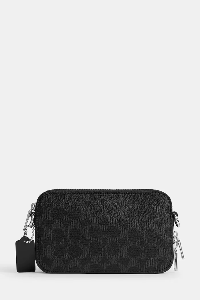 Coach чанта за кръста мъжка от кожа черна CFT68