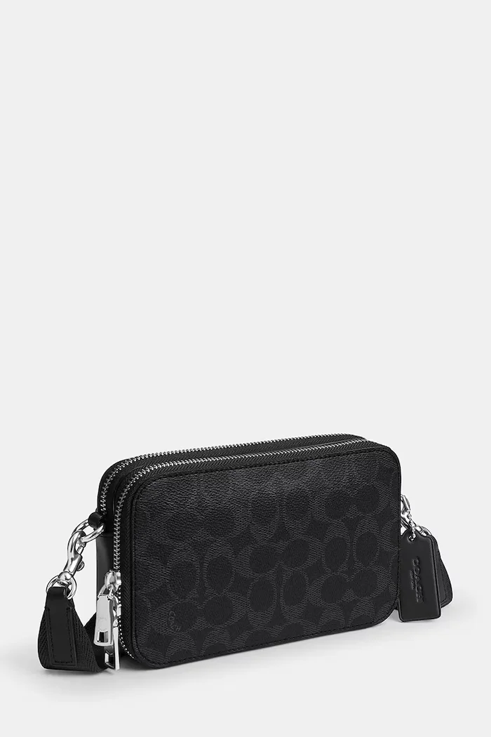 Coach чанта за кръста мъжка от кожа черна CFT68