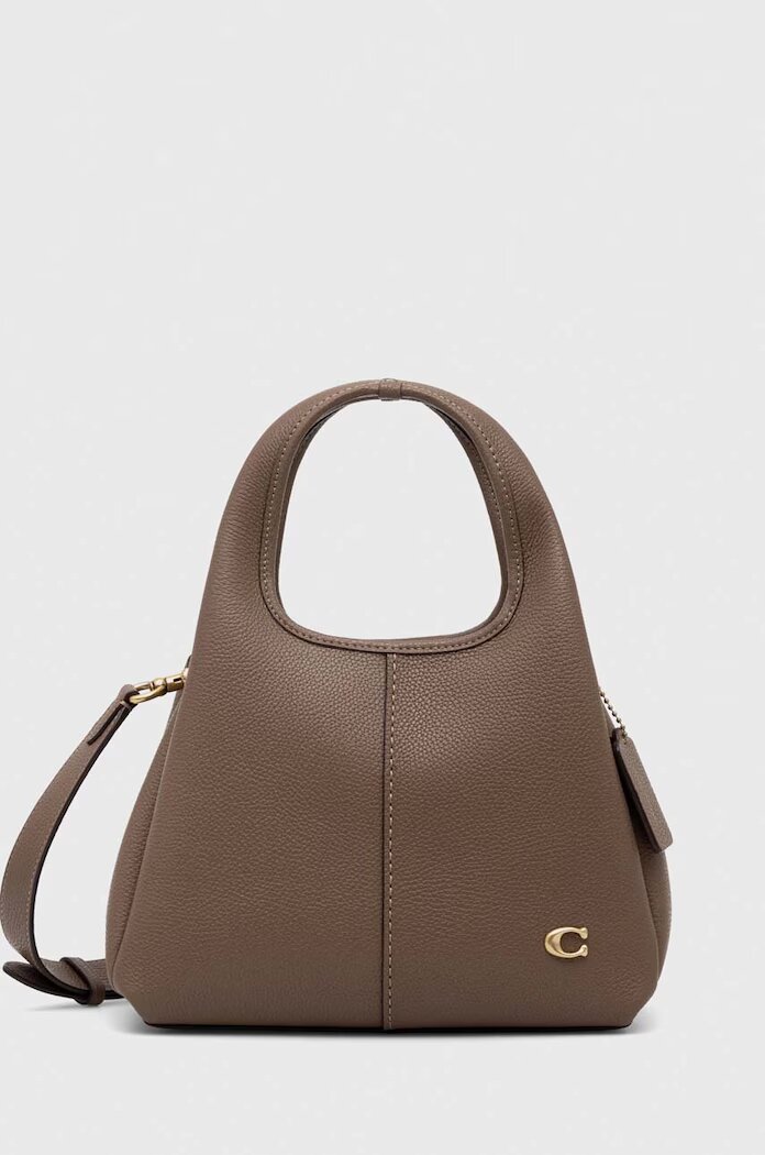 Coach дамска чанта crossbody от кожа Lana Shoulder Bag 23 кафява CM545