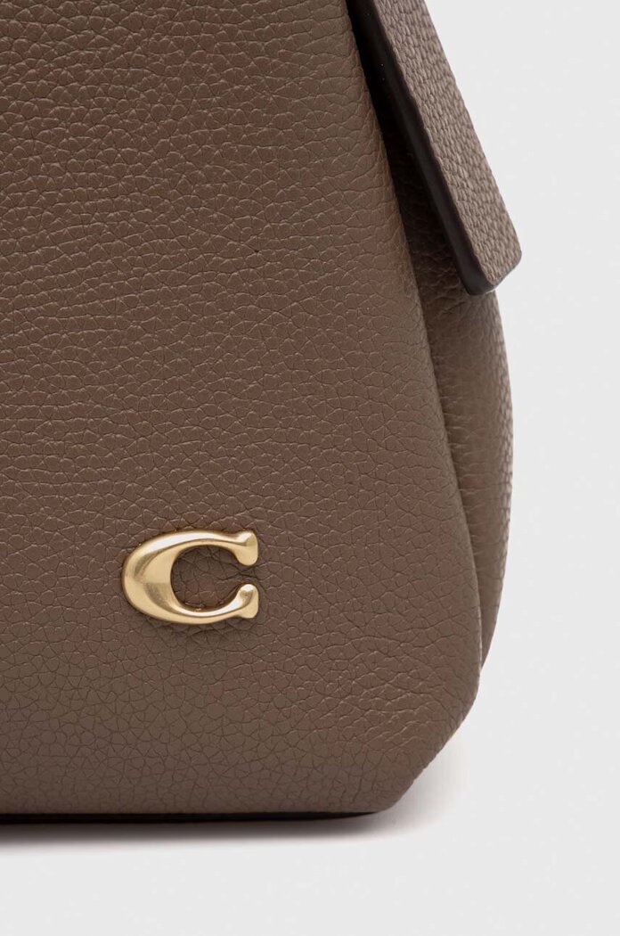 Coach дамска чанта crossbody от кожа Lana Shoulder Bag 23 кафява CM545