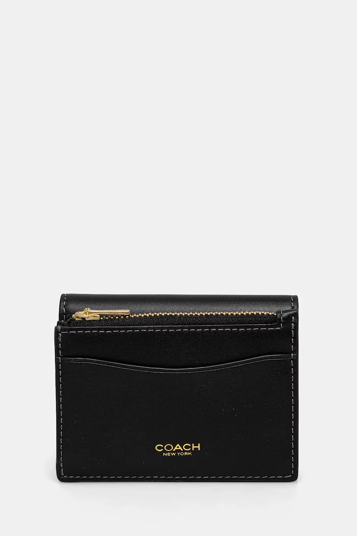 Coach Кожен портфейл дамски в черно CZ111