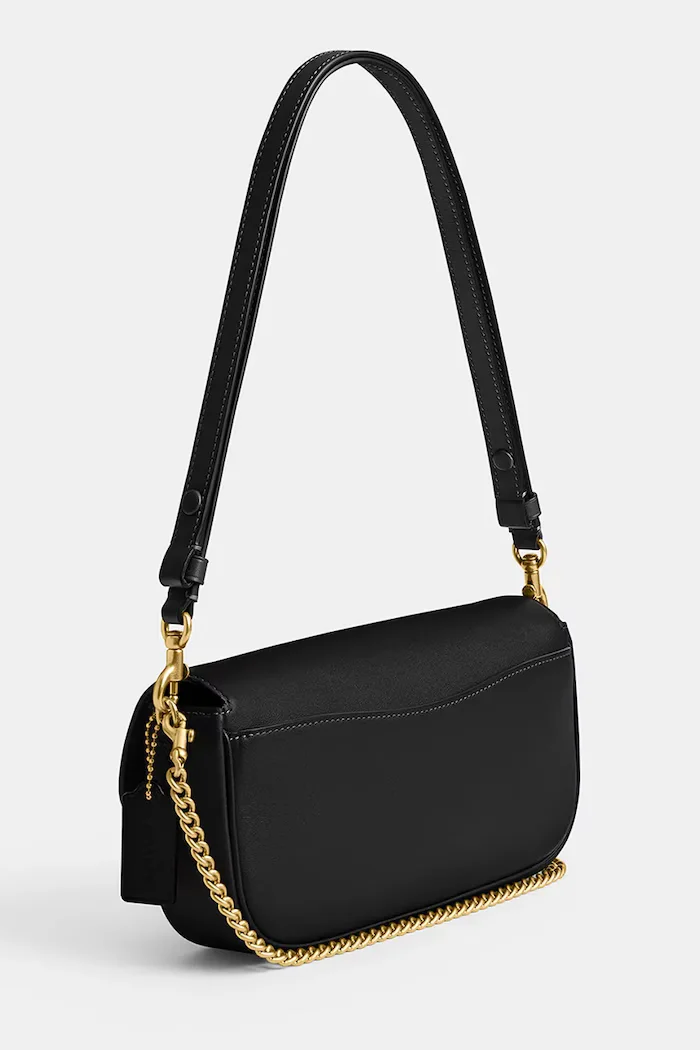 Coach Кожена чанта Brook Flap Chain Bag в черно CAN90