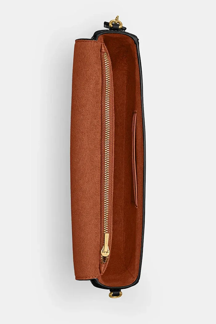 Coach Кожена чанта Brook Flap Chain Bag в черно CAN90