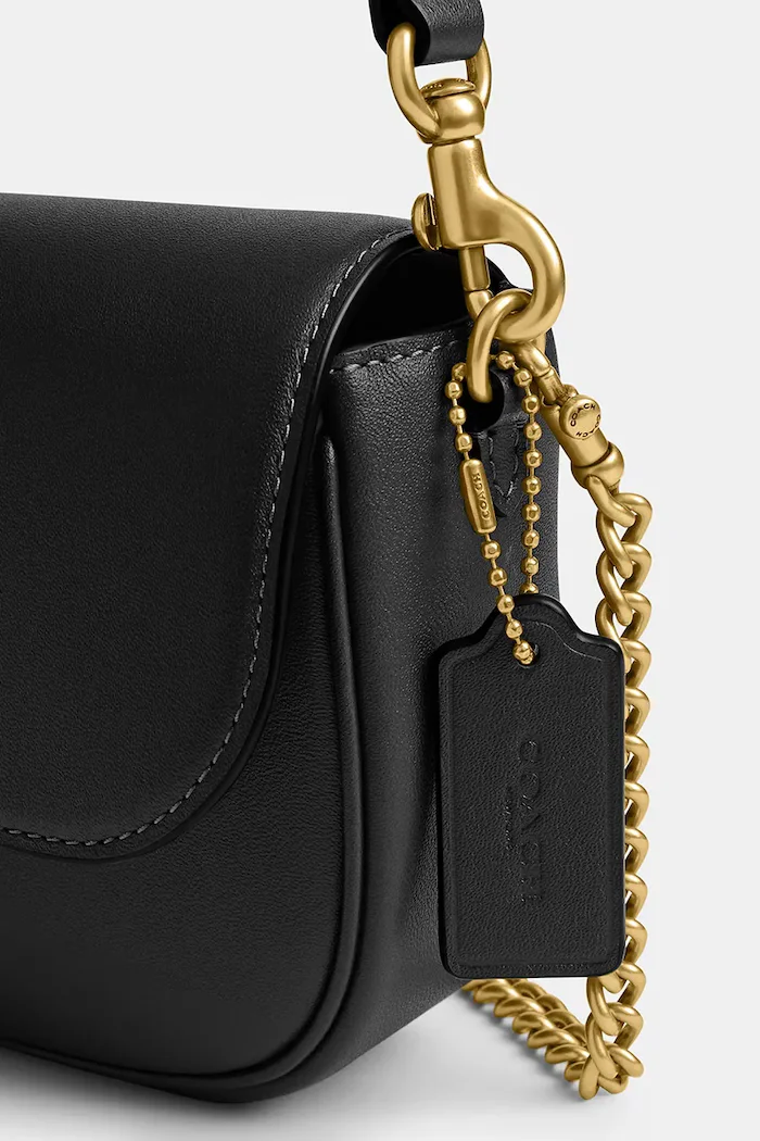 Coach Кожена чанта Brook Flap Chain Bag в черно CAN90