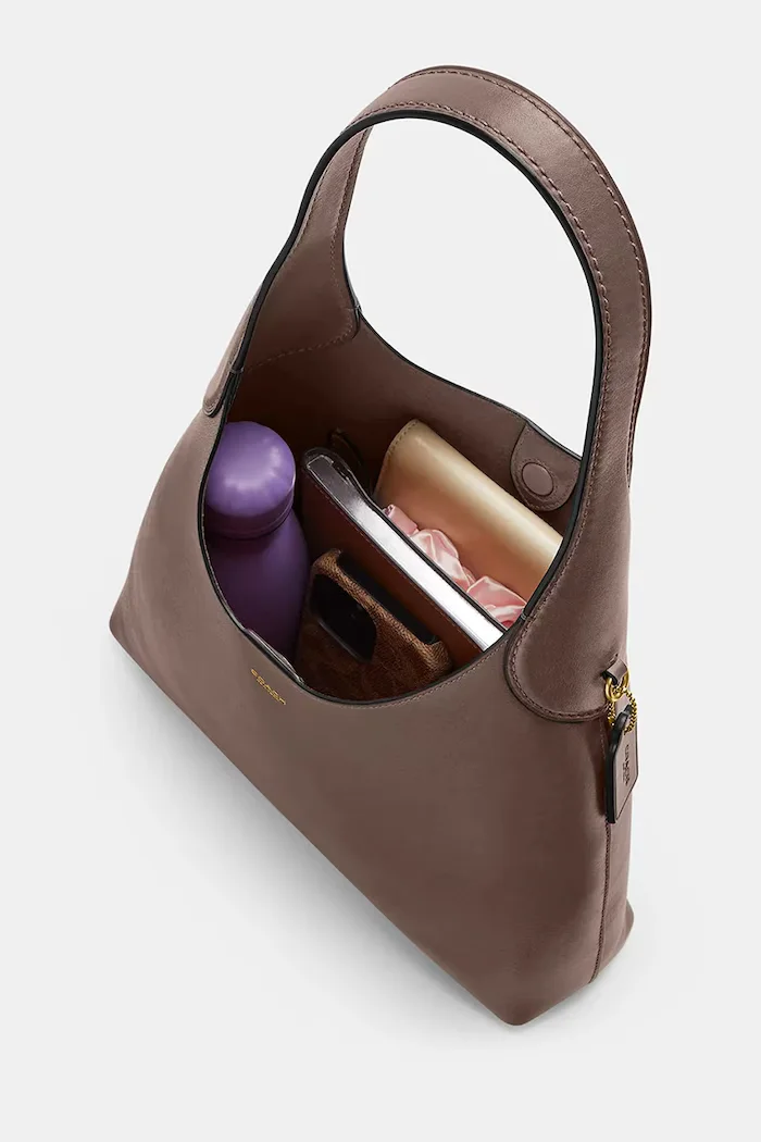 Coach Кожена чанта Brooklyn Shoulder Bag 39 в кафяво CU044
