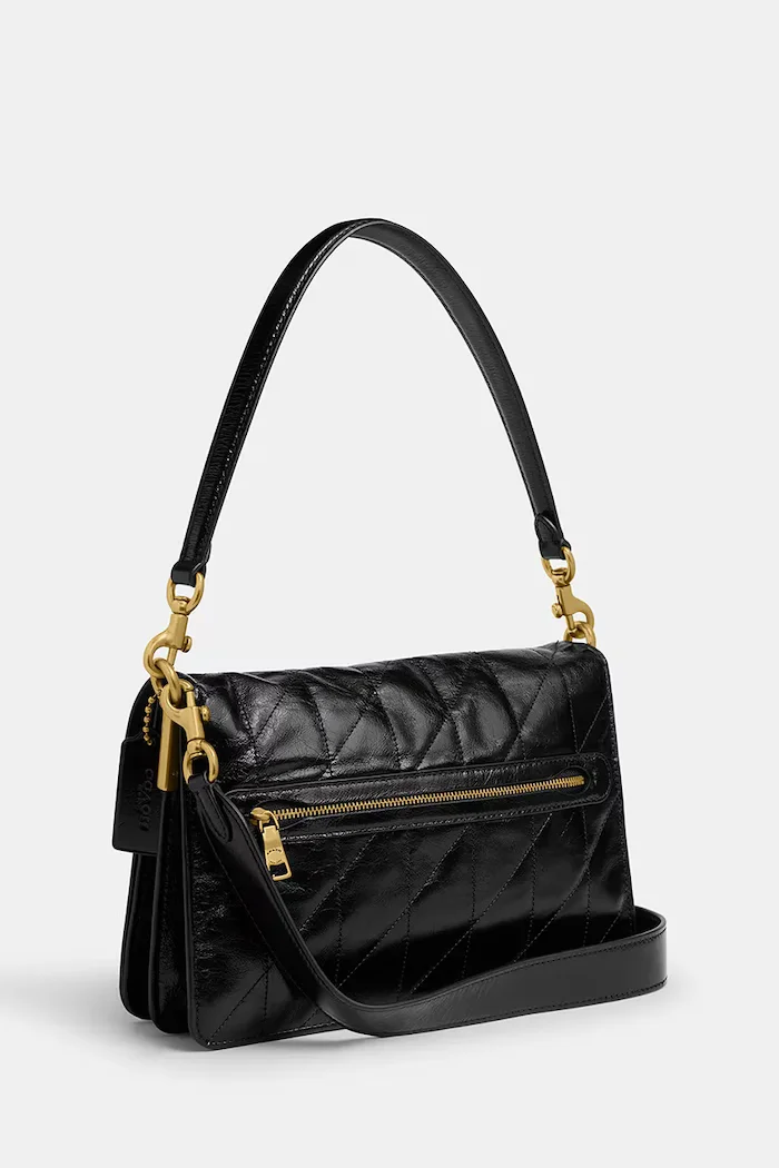 Coach Кожена чанта Tabby Chain Shoulder Bag With Quilting в черно CAF55