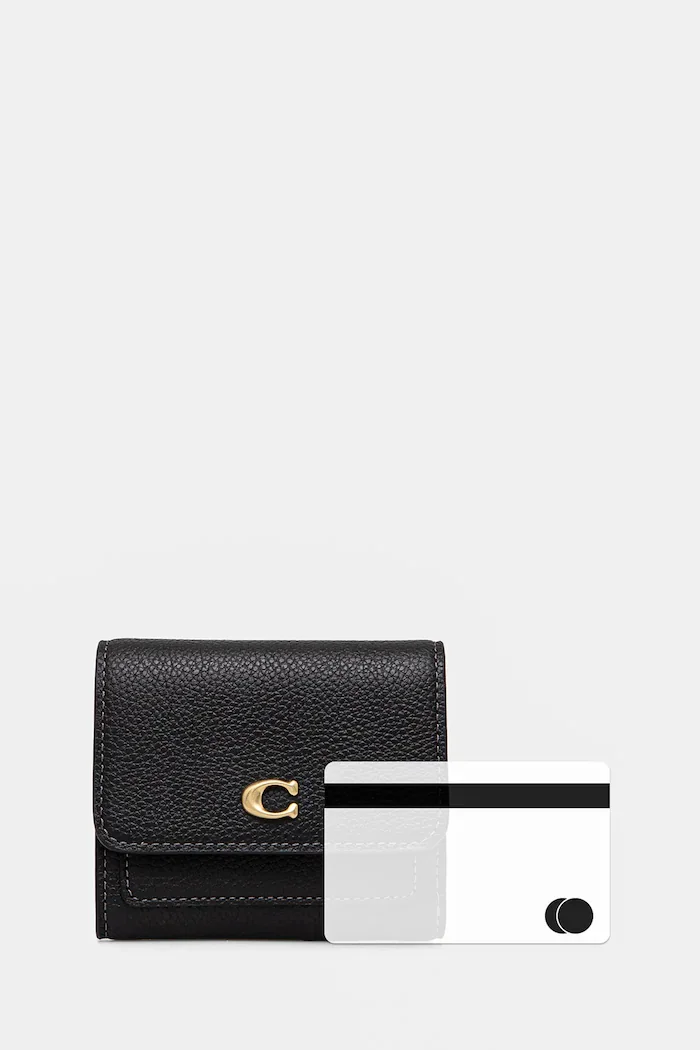 Coach портфейл дамски от кожа черен CAO13