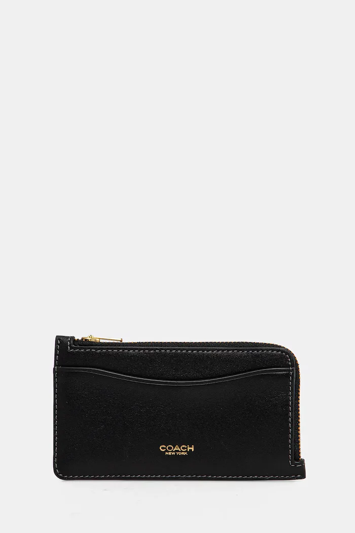 Coach Портфейл дамски от кожа черен CZ112