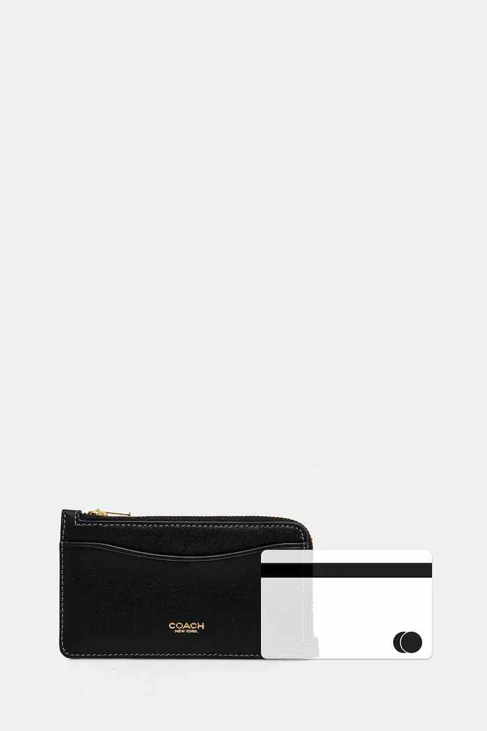 Coach Портфейл дамски от кожа черен CZ112