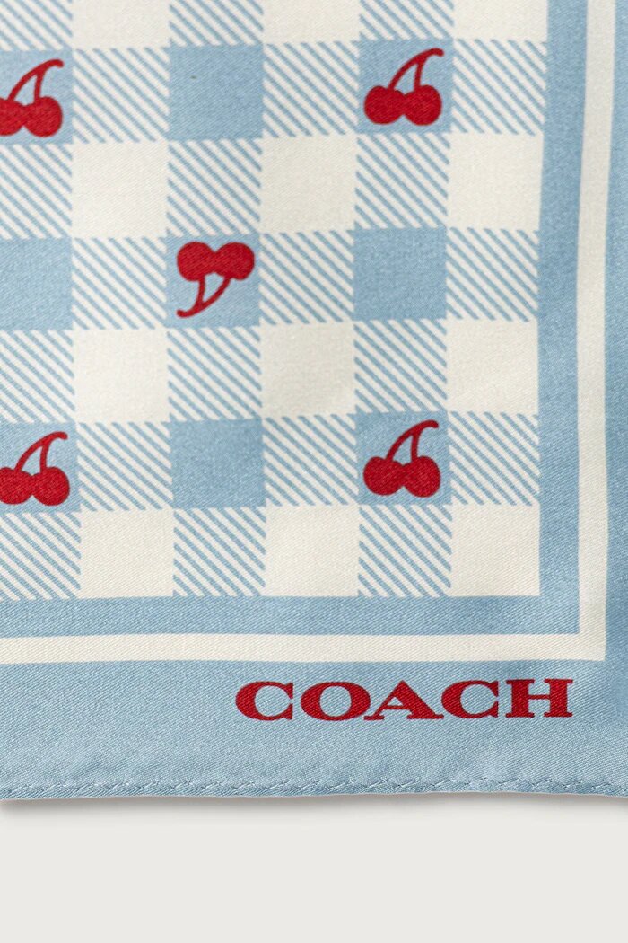 Coach шалче дамско от коприна синьо 29CFG33