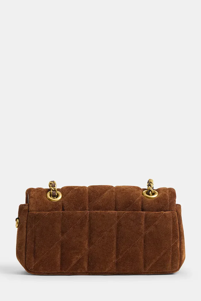 Coach Велурена чанта Tabby 20 в кафяво CCK48