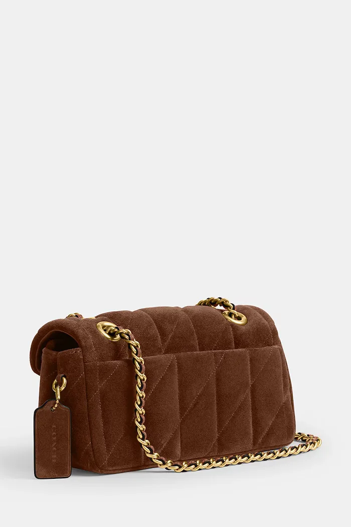 Coach Велурена чанта Tabby 20 в кафяво CCK48