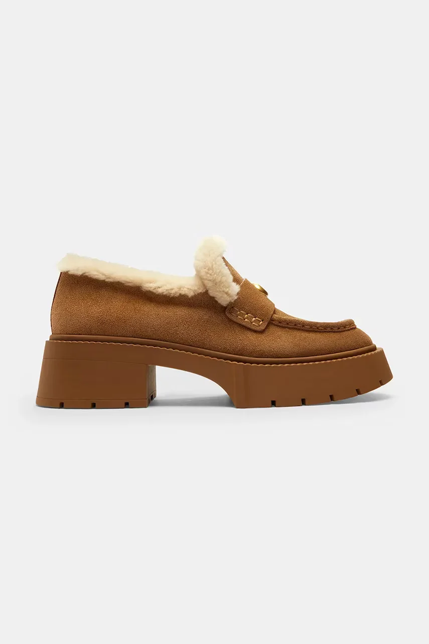 Coach Велурени мокасини Leah Platform