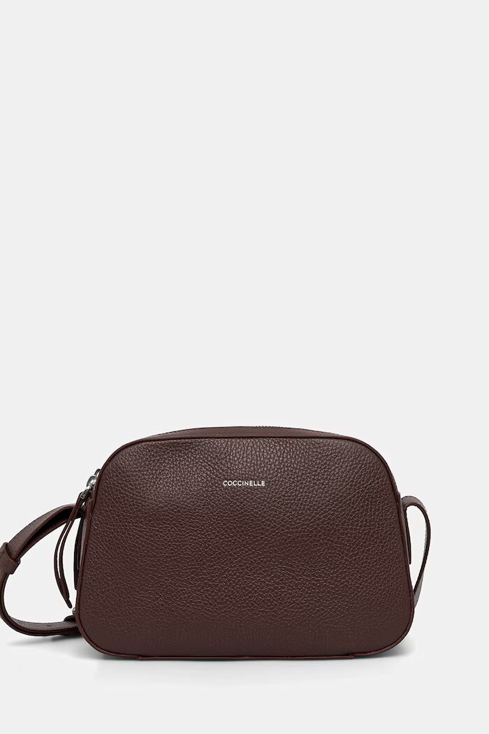 COCCINELLE чанта crossbody дамска от кожа бордо E1 VGF 15 01 01