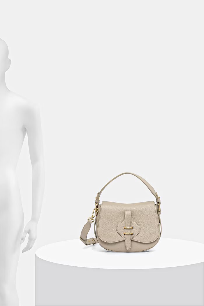 COCCINELLE чанта crossbody дамска от кожа MAVERY бежова E1 U7F 18 02 01