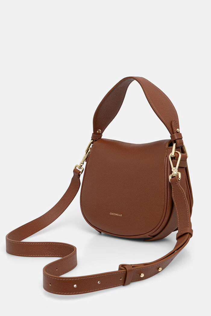 COCCINELLE чанта crossbody дамска от кожа MAVERY кафява E1 U7F 18 02 01