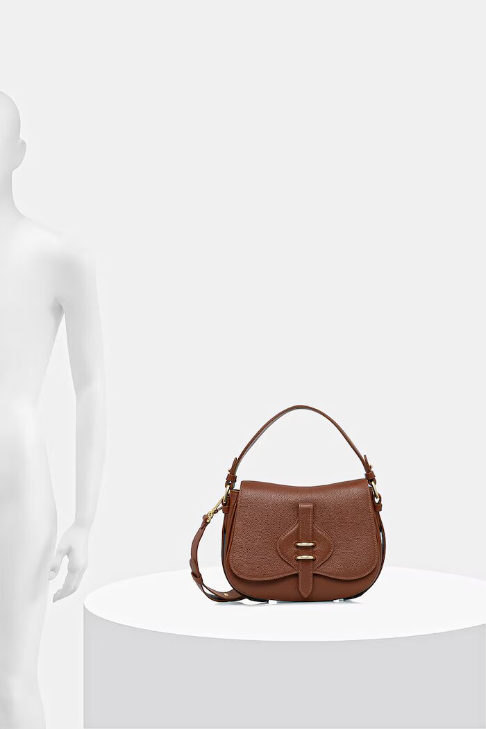 COCCINELLE чанта crossbody дамска от кожа MAVERY кафява E1 U7F 18 02 01