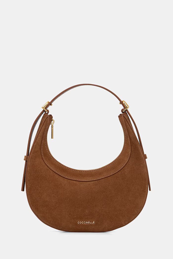 COCCINELLE чанта crossbody дамска от велур кафява E5 USA 53 01 01