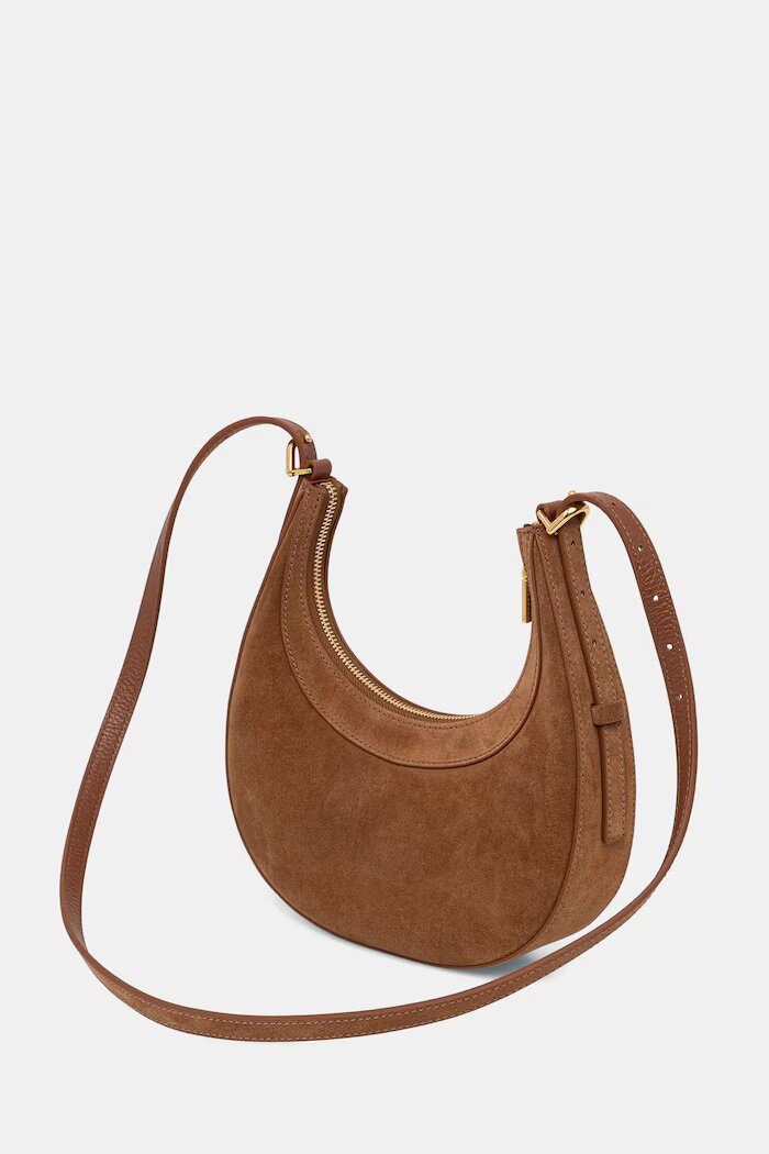 COCCINELLE чанта crossbody дамска от велур кафява E5 USA 53 01 01