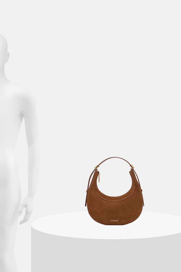 COCCINELLE чанта crossbody дамска от велур кафява E5 USA 53 01 01