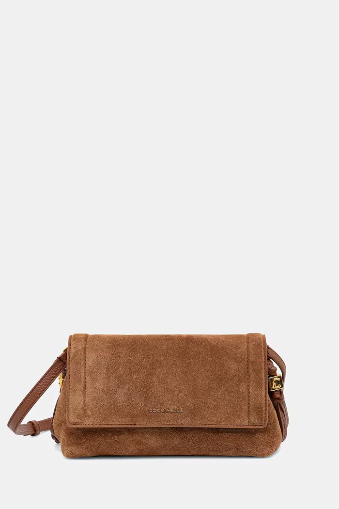 COCCINELLE чанта crossbody дамска от велур кафява E5 VCB 55 01 01
