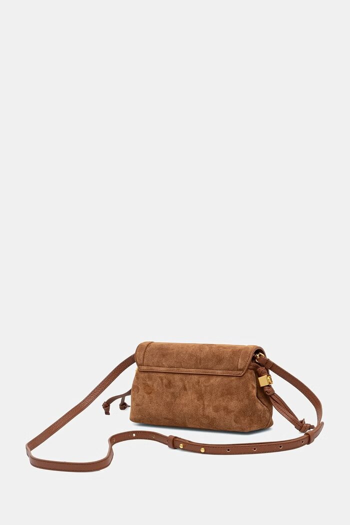 COCCINELLE чанта crossbody дамска от велур кафява E5 VCB 55 01 01