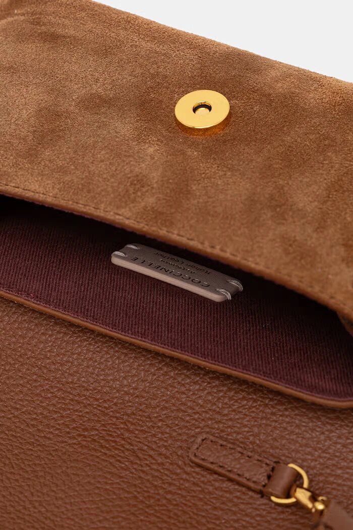 COCCINELLE чанта crossbody дамска от велур кафява E5 VCB 55 01 01