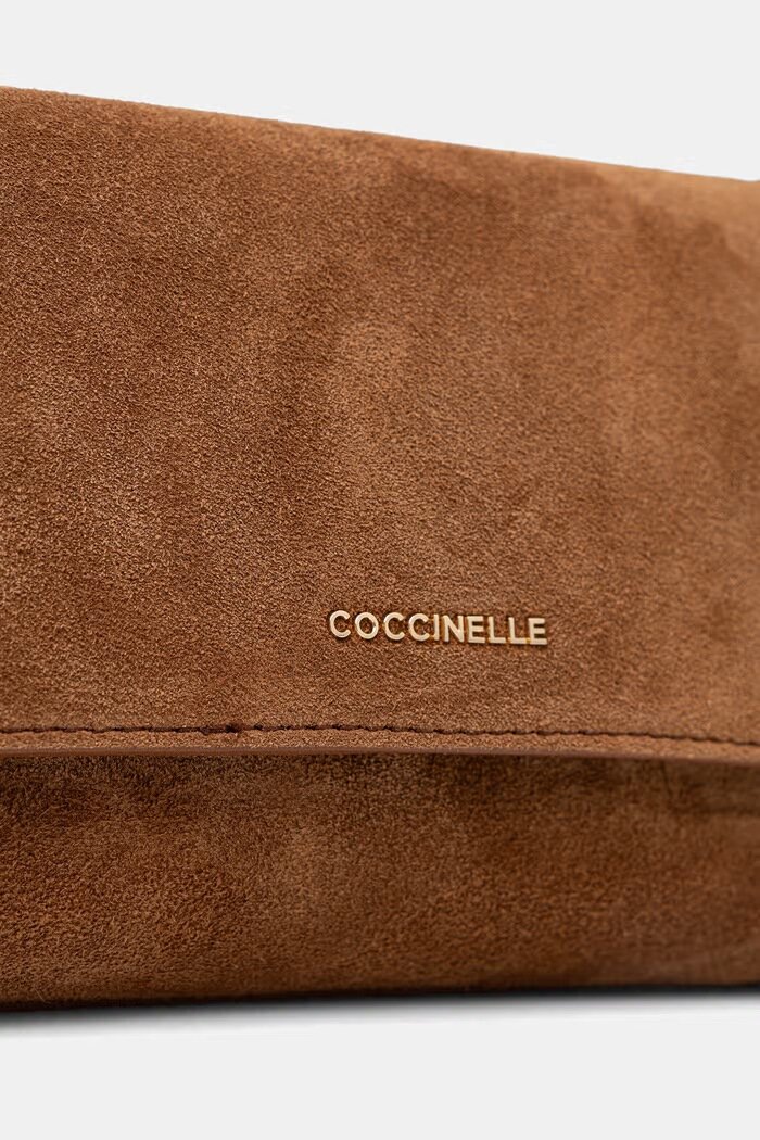 COCCINELLE чанта crossbody дамска от велур кафява E5 VCB 55 01 01