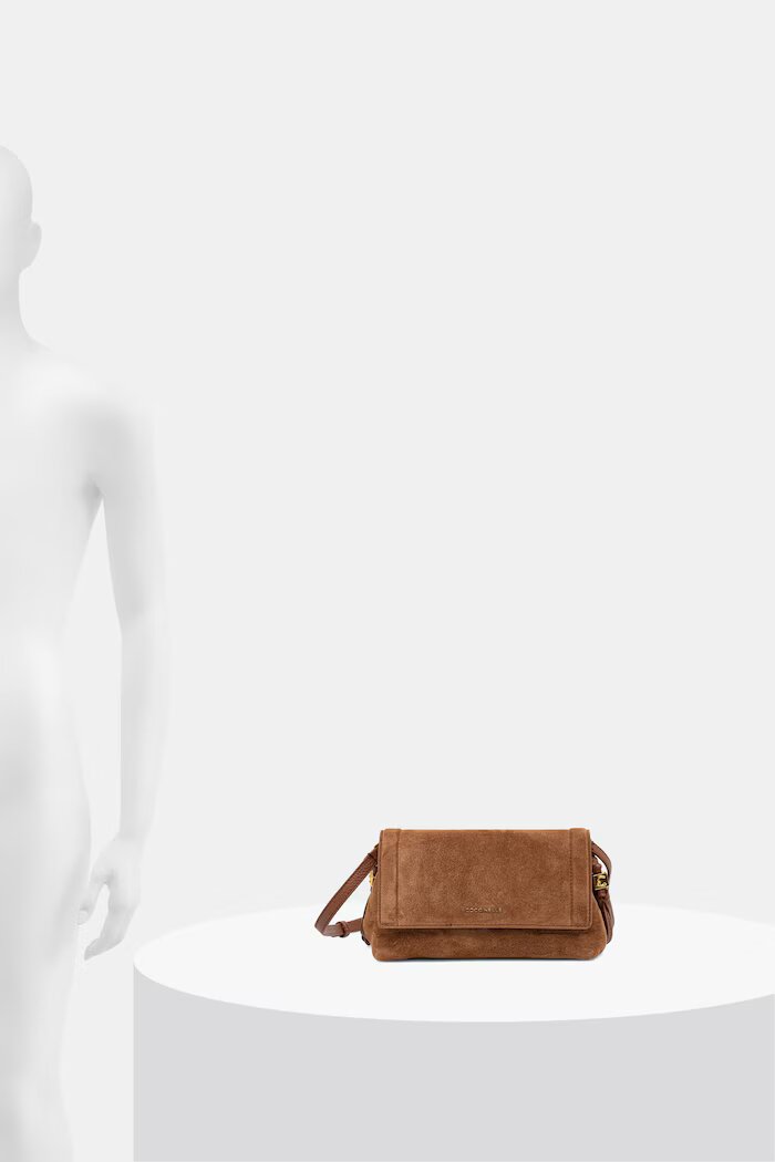 COCCINELLE чанта crossbody дамска от велур кафява E5 VCB 55 01 01