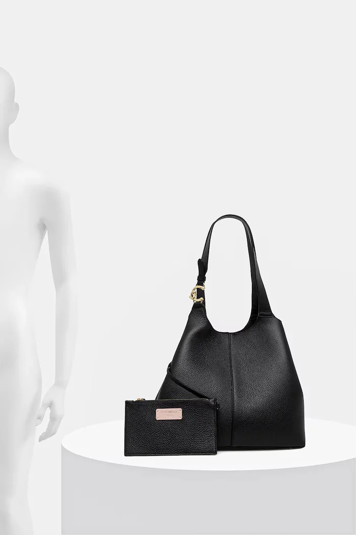 COCCINELLE чанта дамска от кожа черна E1 SHA 11 01 01
