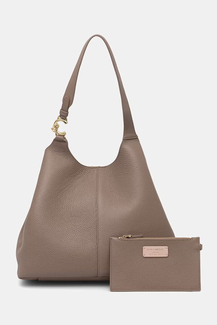 COCCINELLE чанта дамска от кожа кафява E1 SHA 11 01 01