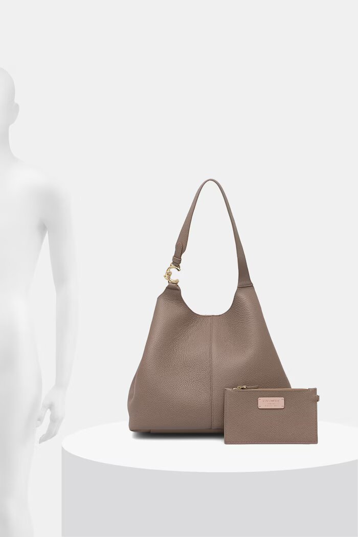 COCCINELLE чанта дамска от кожа кафява E1 SHA 11 01 01