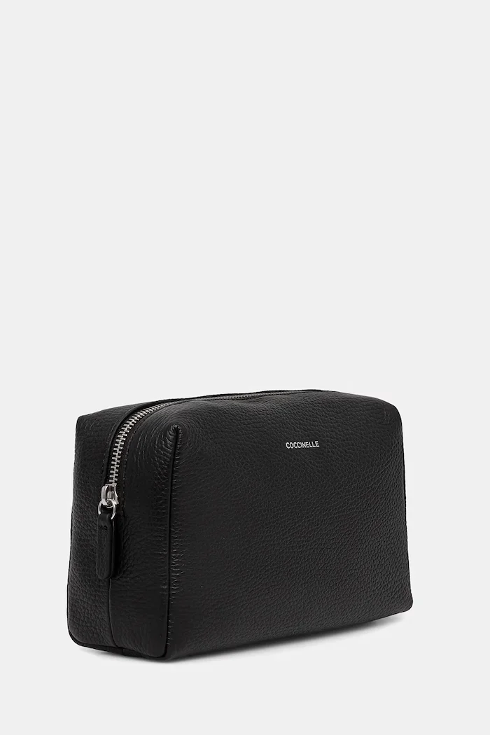 COCCINELLE козметична чанта дамска от кожа SOFT черна E5 MUK 95 G0 02