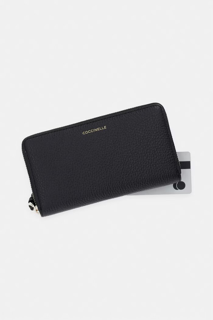 COCCINELLE портфейл дамски от кожа черен E2 VKP 11 32 01